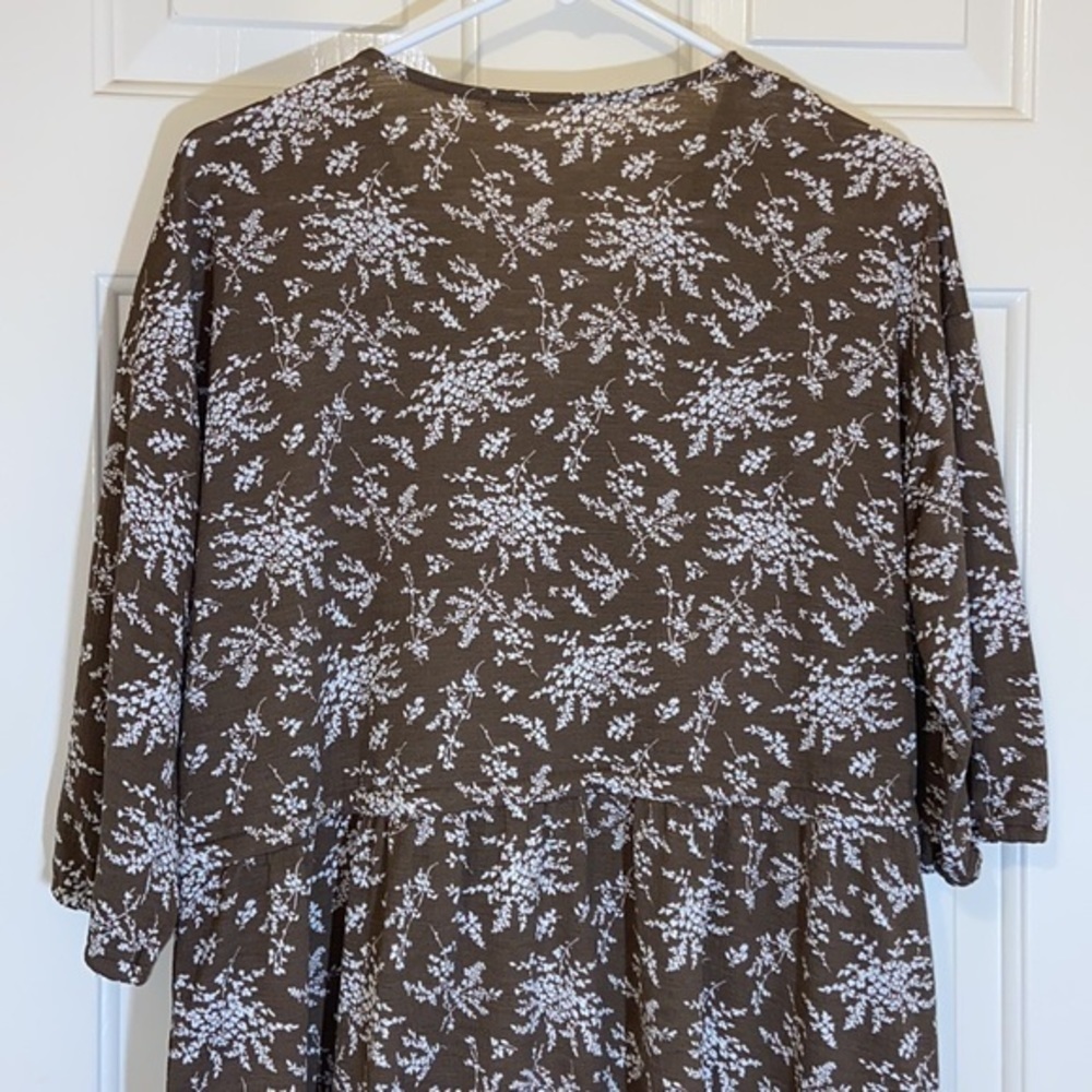 Chocol Raffin • Women’s 3/4 sleeve floral Robe • OSFM - Picture 9 of 11
